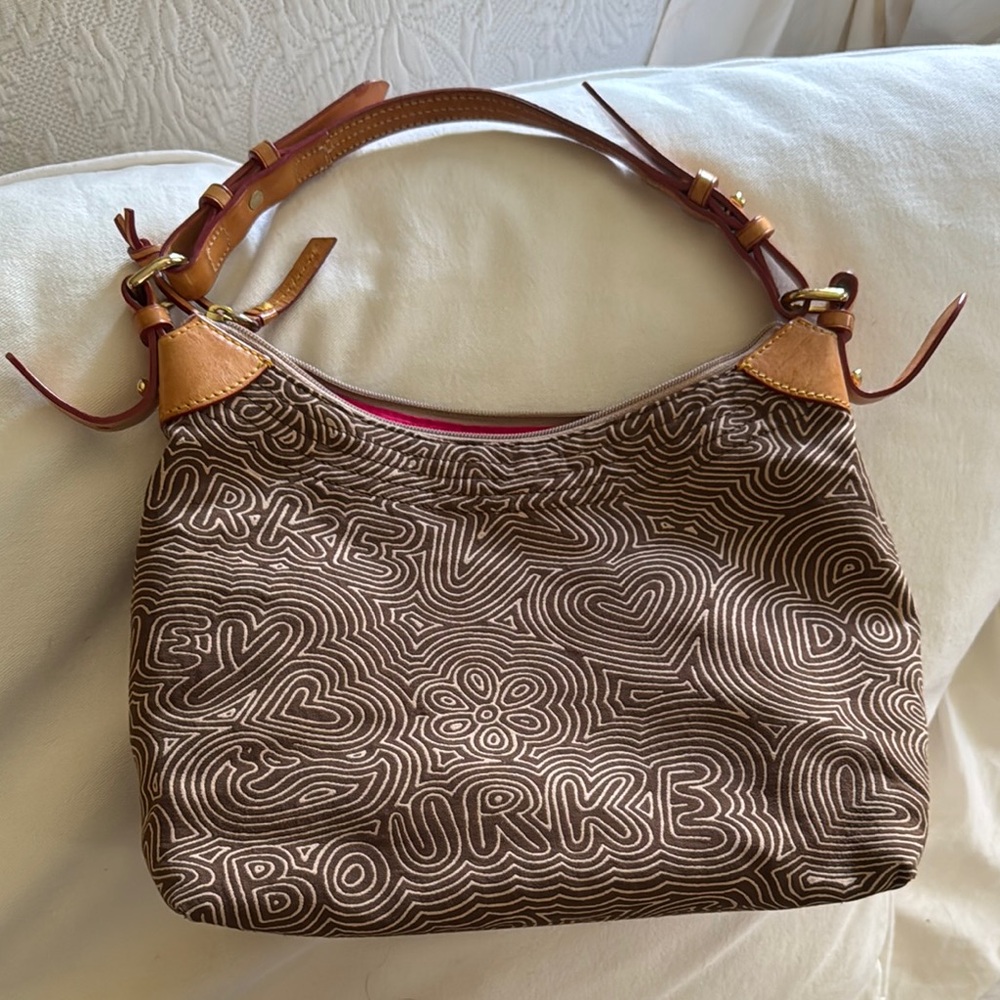 Dooney & Bourke Brown Shoulder Bag with Textured Design